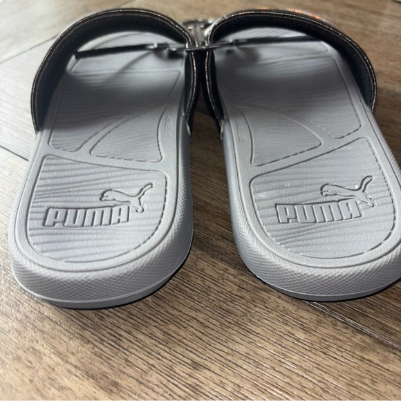 Puma Gray and Orange Sporty Slide Sandals - Picture 7 of 7